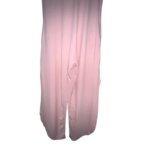 Halara V Neck Casual Flowy Short Sleeve Slit Leg Jumpsuit Romper Sz XS Womens Pi - Picture 7 of 9